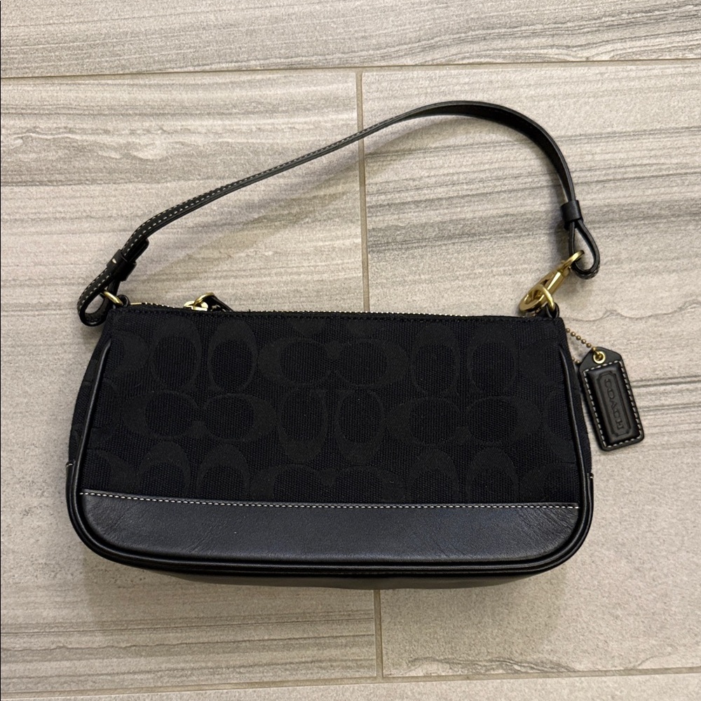 Coach Black Signature Shoulder Bag